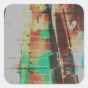 Grunge Square Sticker