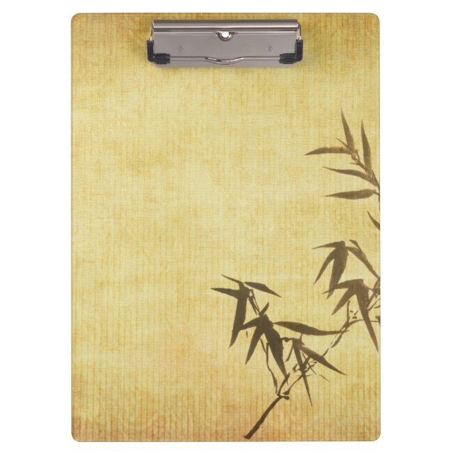 Grunge Stained Bamboo Paper Background Clipboard (Front)