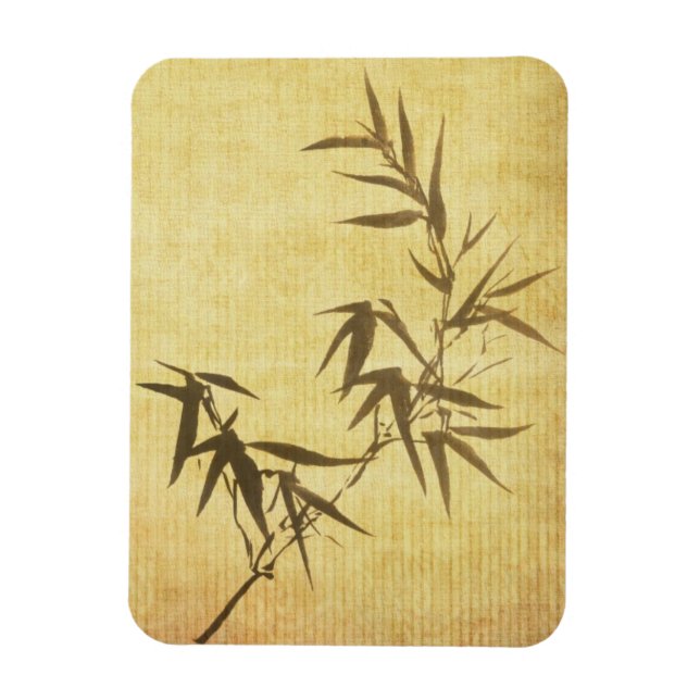 Grunge Stained Bamboo Paper Background Magnet (Vertical)