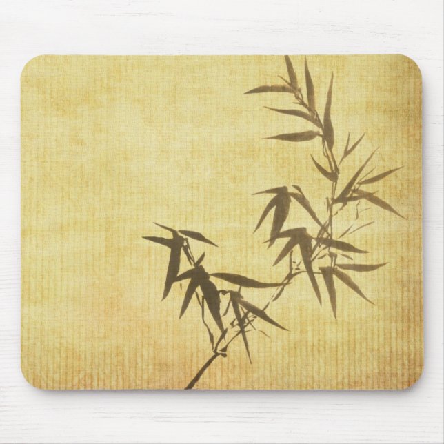 Grunge Stained Bamboo Paper Background Mouse Pad (Front)