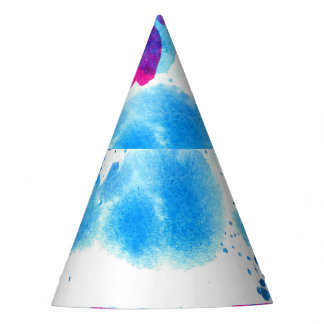 Grunge Stains Watercolor Texture Party Hat