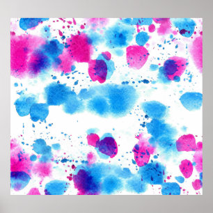 Grunge Stains Watercolor Texture Poster