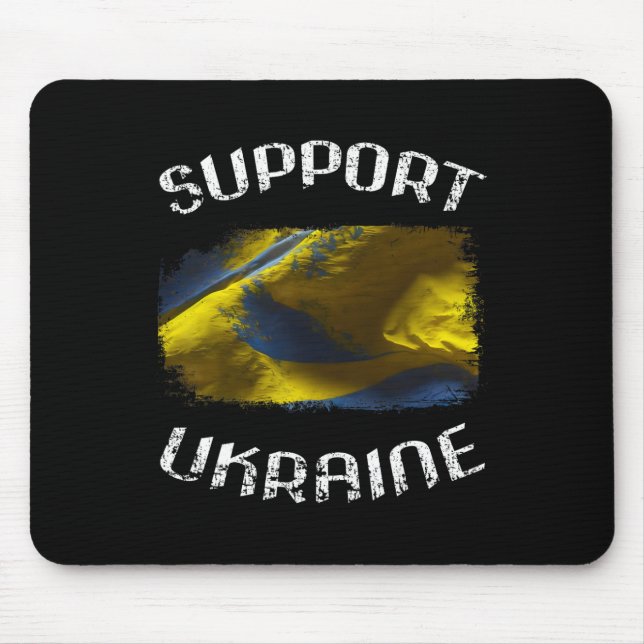 Grunge Stand With Ukraine Statement Piece For Supp Mouse Pad (Front)