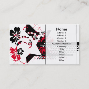 grunge stars business card