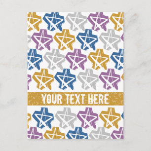 Grunge Stars custom postcard