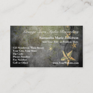 Grunge Stars Vintage Design Business Card