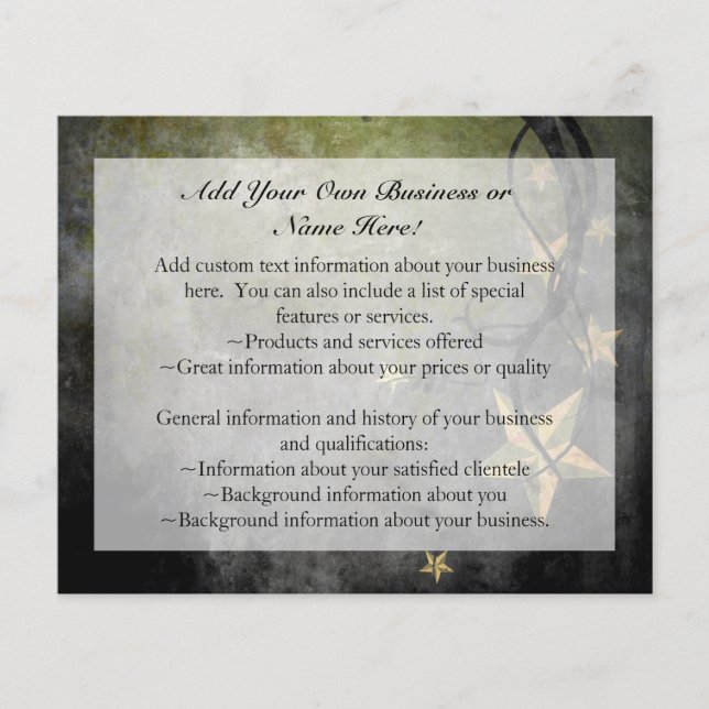 Grunge Stars Vintage Design Flyer (Front)