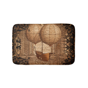 Grunge Steampunk Victorian Airship Bath Mat