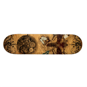 Grunge Steampunk Victorian Butterfly Skateboard