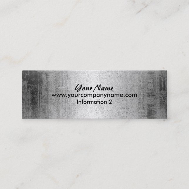 Grunge Steel Metal Look Business Cards (Front)