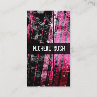 Grunge Streak - Pink Business Card