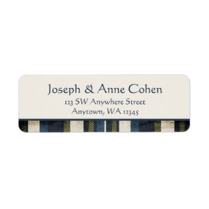 Grunge Stripes Return Address Label