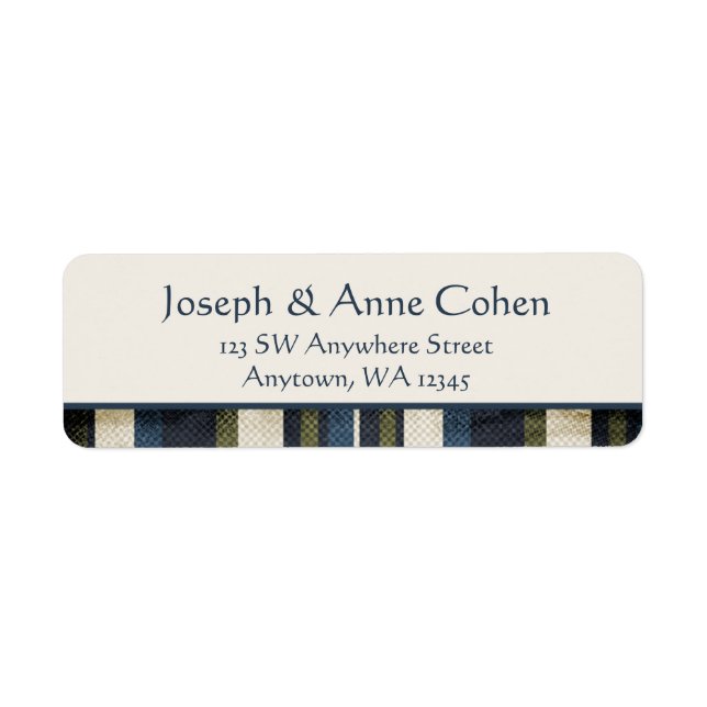 Grunge Stripes Return Address Label (Front)