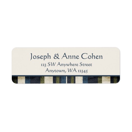Grunge Stripes Return Address Return Address Label