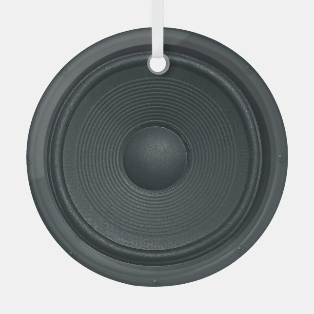 Grunge style, audio speaker background glass tree decoration (Front)