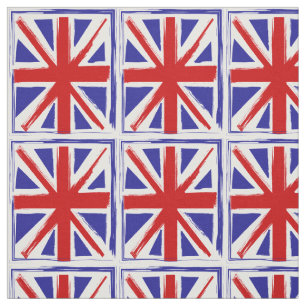 Grunge Style British Union Jack Flag Fabric