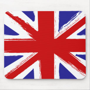 Grunge Style British Union Jack Flag Mouse Pad