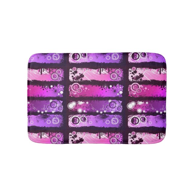 Grunge Style Music Banner 3 Bath Mat (Front)