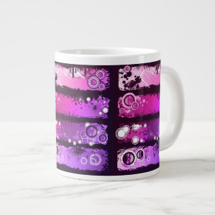 Grunge Style Music Banner 3 Large Coffee Mug