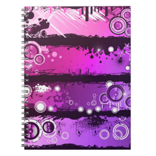 Grunge Style Music Banner 3 Notebook