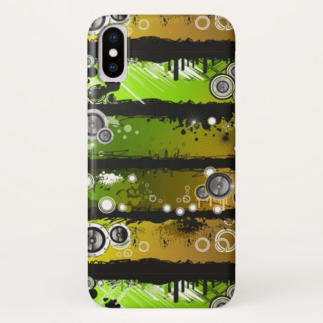 Grunge Style Music Banner Case-Mate iPhone Case (Back)