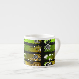 Grunge Style Music Banner Espresso Cup