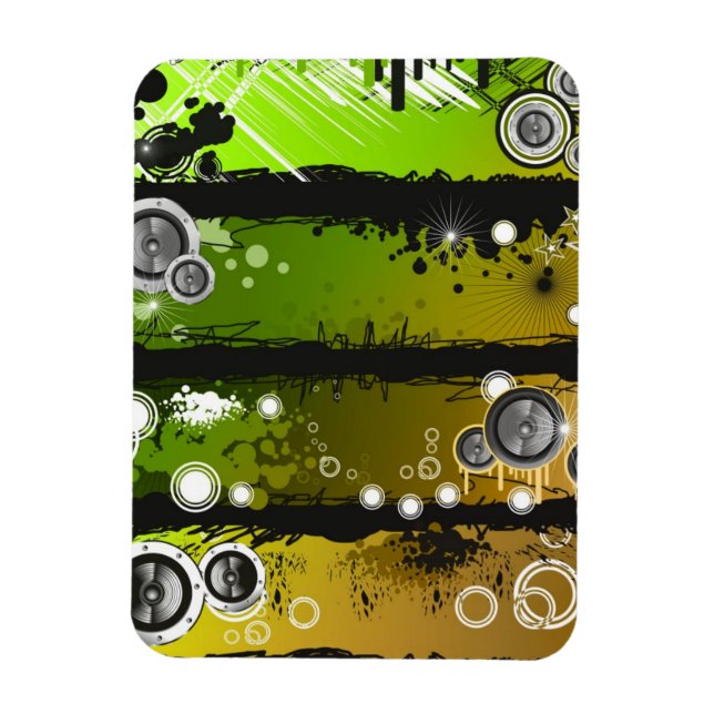 Grunge Style Music Banner Magnet (Vertical)