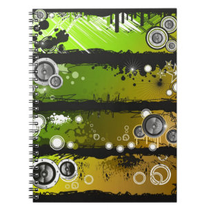 Grunge Style Music Banner Notebook