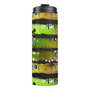 Grunge Style Music Banner Thermal Tumbler