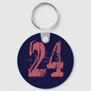 GRUNGE STYLE NUMBER 24 KEY RING