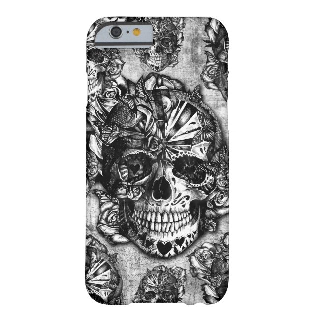 Grunge sugar skull pattern Case-Mate iPhone case (Back)