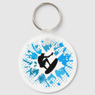 Grunge surfer key ring