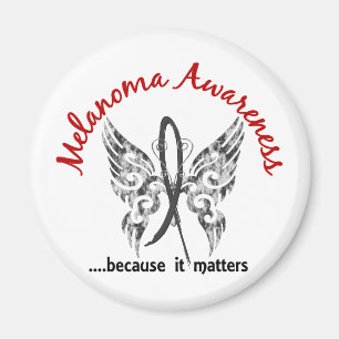 Grunge Tattoo Butterfly 6.1 Melanoma Magnet