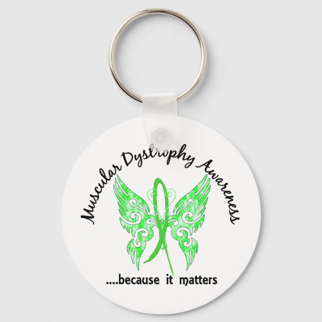 Grunge Tattoo Butterfly 6.1 Muscular Dystrophy Key Ring (Front)