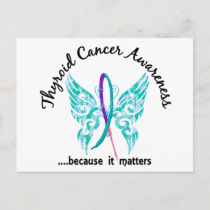Grunge Tattoo Butterfly 6.1 Thyroid Cancer Postcard