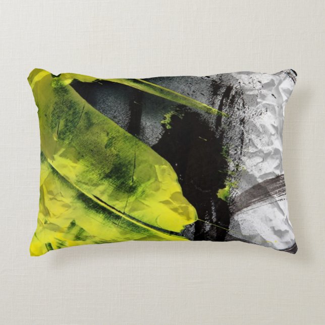 Grunge texture expressive brush strokes decorative cushion (Front)