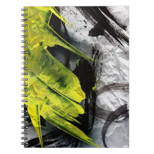 Grunge texture expressive brush strokes notebook
