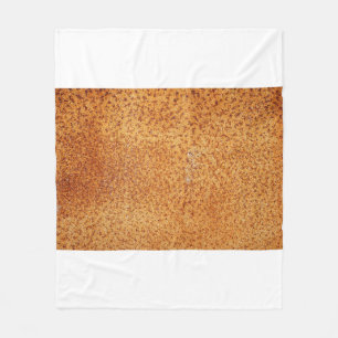 Grunge texture of very old rusty metal plate backg fleece blanket