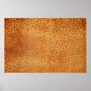 Grunge texture of very old rusty metal plate backg poster