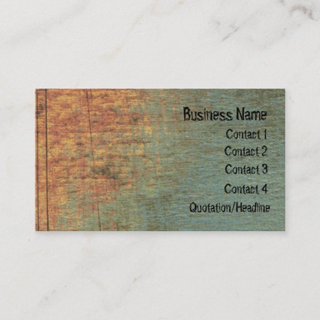 Grunge Textured ARt Website Business Card (Front)