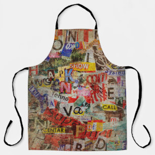 Grunge textured background design with old torn ne apron