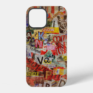 Grunge textured background design with old torn ne iPhone 12 case