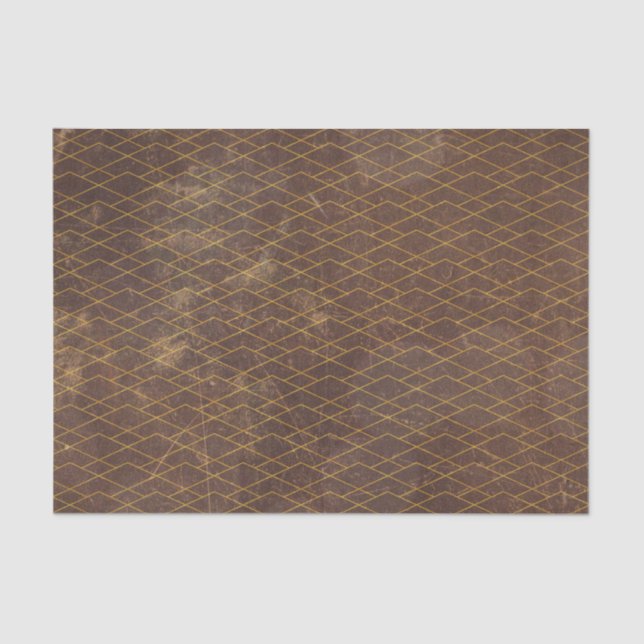 Grunge Textured Pattern Abstract Geometric Deco Tissue Paper (Front)