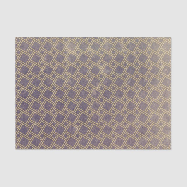 Grunge Textured Pattern Abstract Geometric Deco Tissue Paper (Front)
