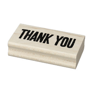 Grunge Thank You Rubber Stamp