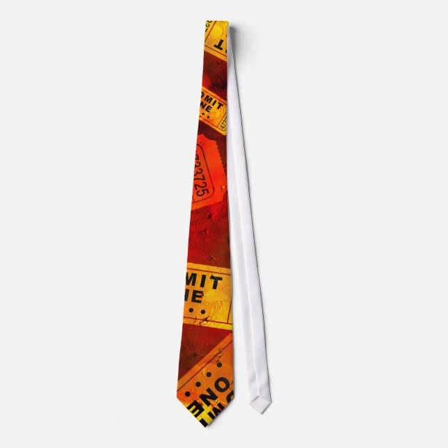Grunge Tickets Tie (Front)