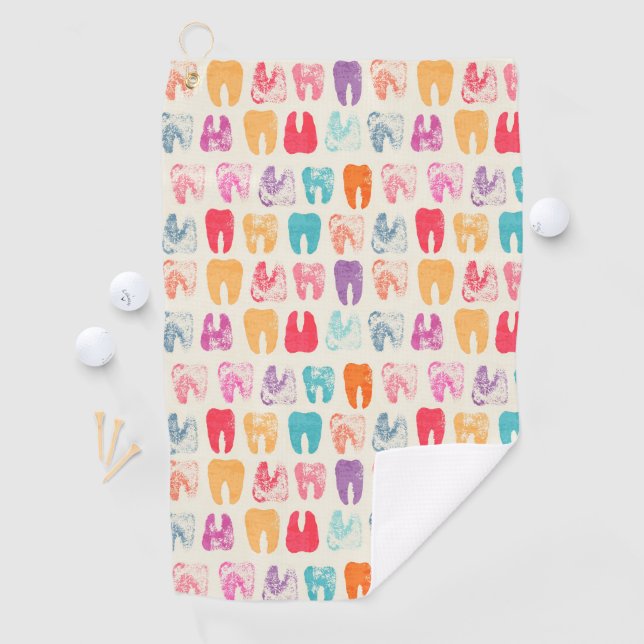 Grunge Tooth Pattern Golf Towel (InSitu)
