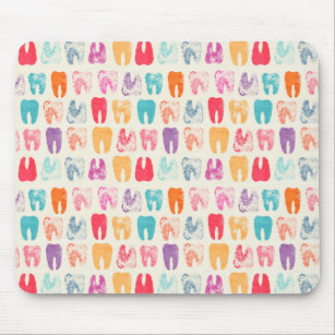 Grunge Tooth Pattern Mouse Pad