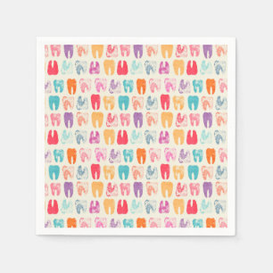 Grunge Tooth Pattern Napkin