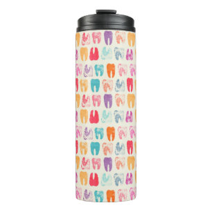 Grunge Tooth Pattern Thermal Tumbler